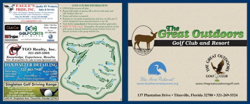 2025 New TGO Golf Scorecard